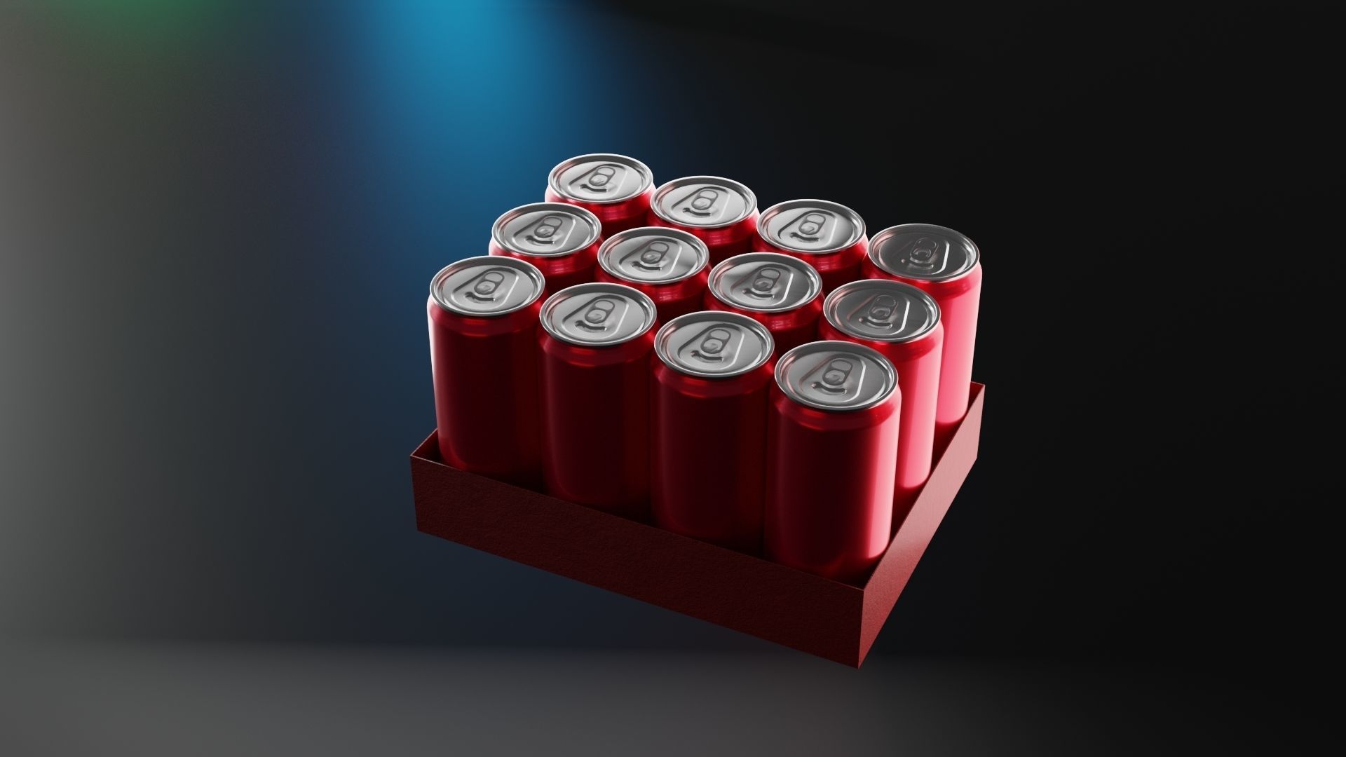 soft drink Cans set 3D model_7