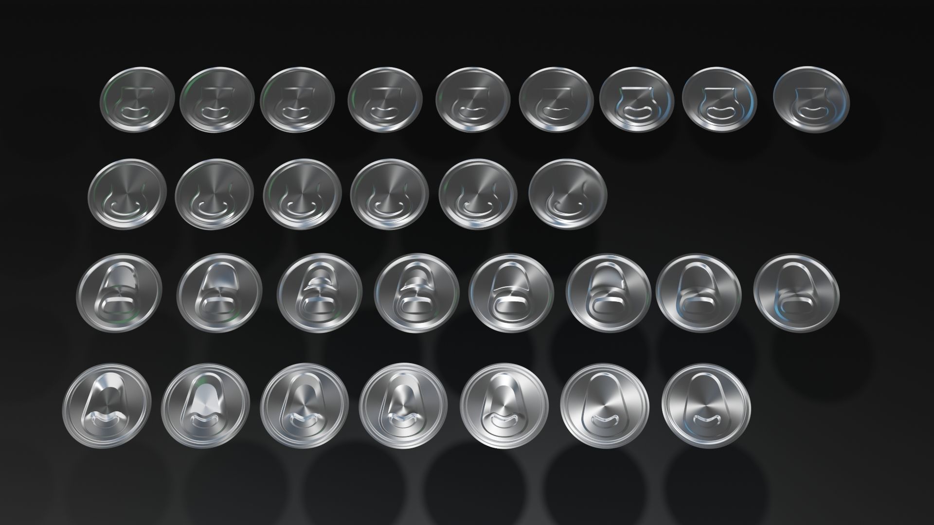 soft drink Cans set 3D model_2