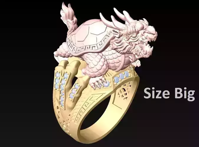 Turtle ring - Dragon Rings - Unicorn Ring - Pixiu Rings - N844B