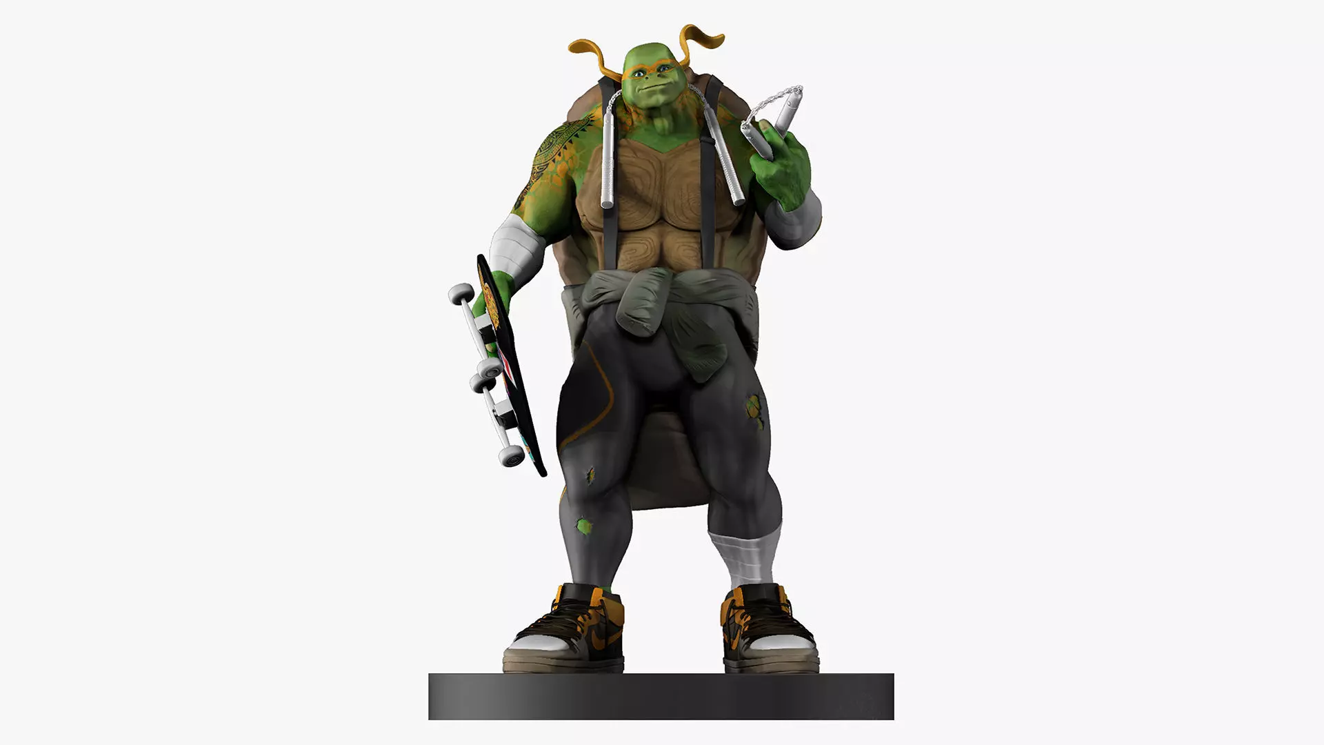TMNT Michelangelo ready for 3d printing  3D print model_0