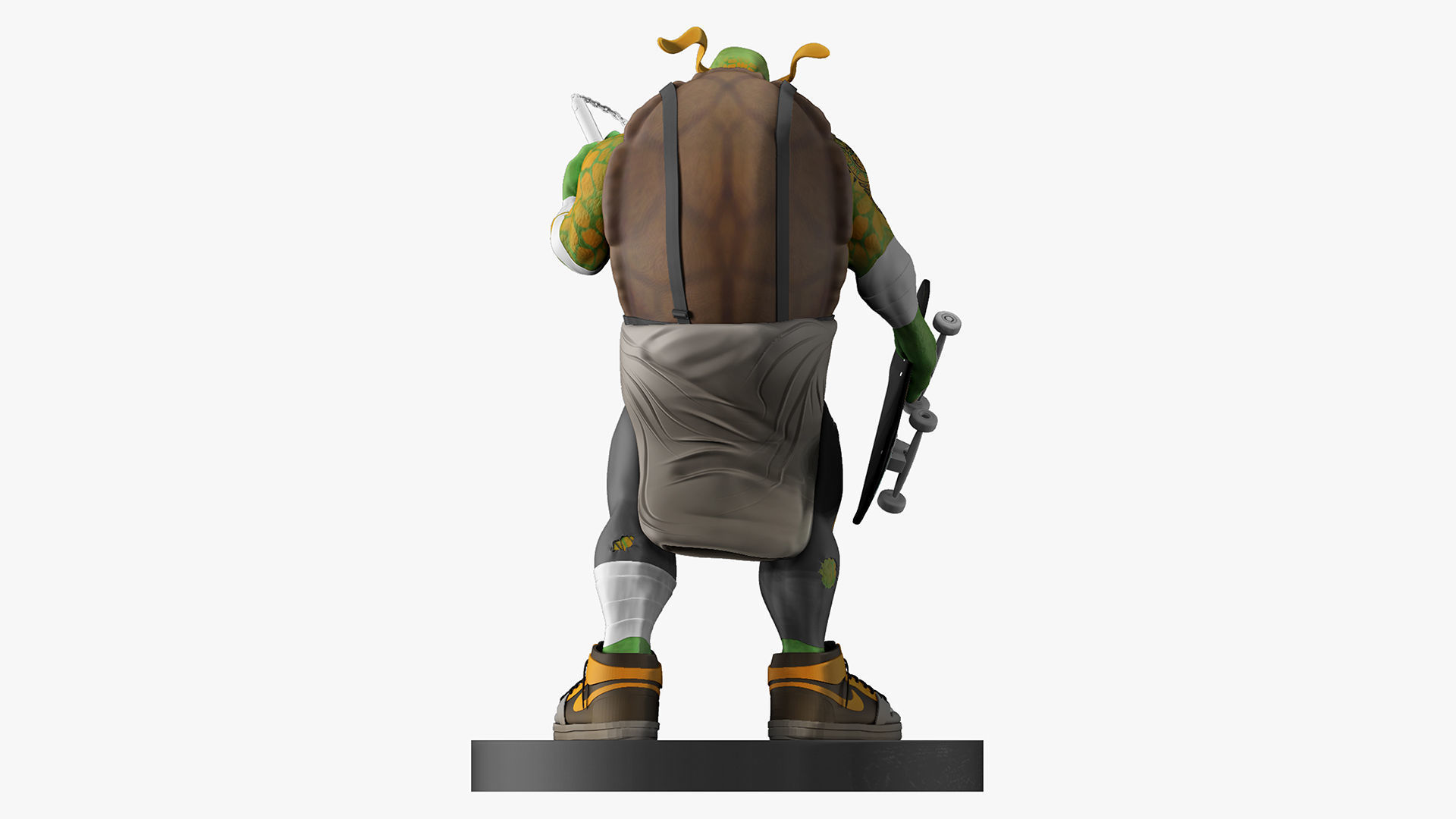 TMNT Michelangelo ready for 3d printing  3D print model_1