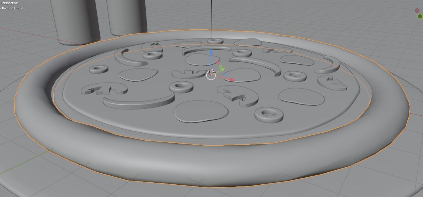 Low poly Pizza in Blender Free 3D model_5