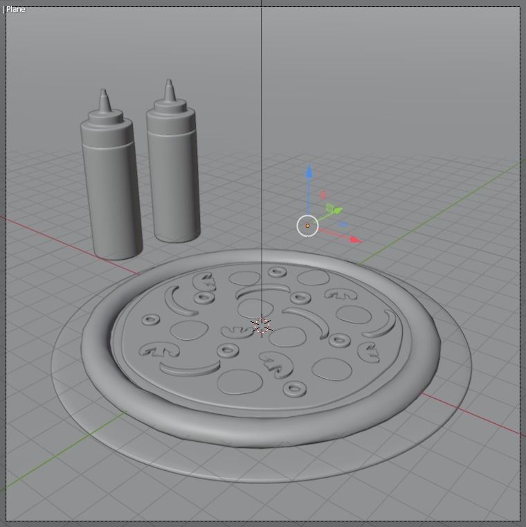 Low poly Pizza in Blender Free 3D model_3