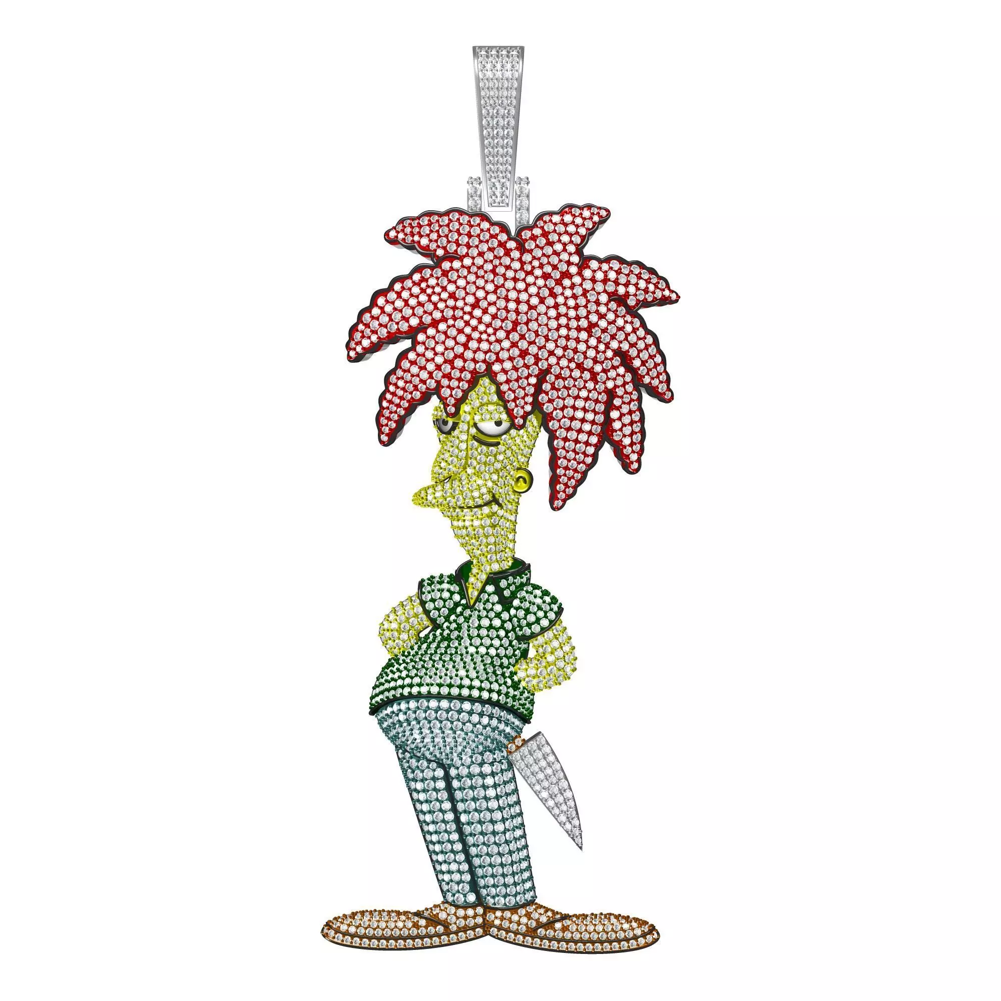 The Simpsons Pendants Hip Hop 3D print model