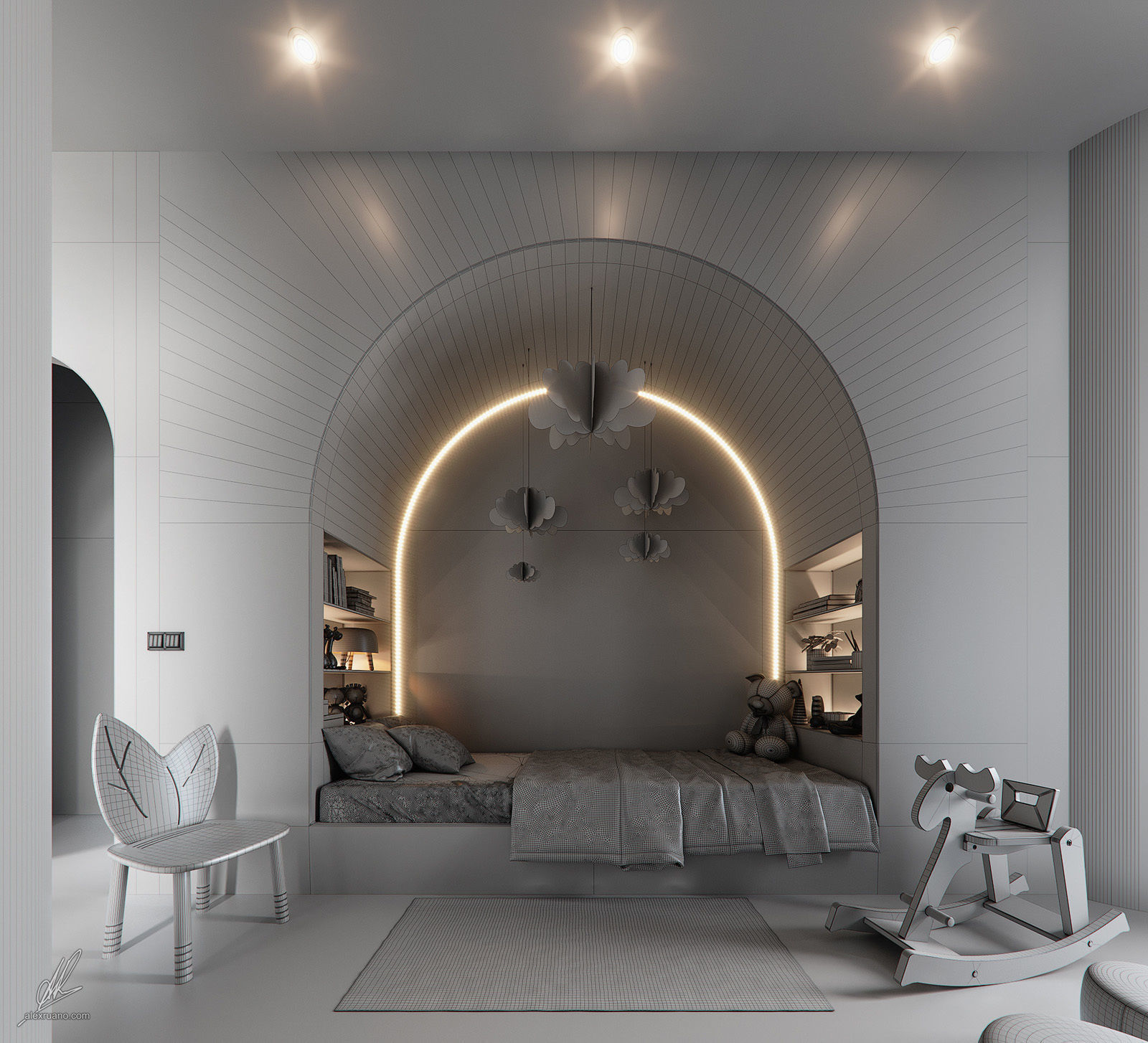 Kitsch Interior Loft 3D model_20