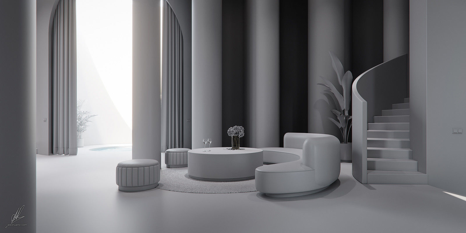 Kitsch Interior Loft 3D model_7
