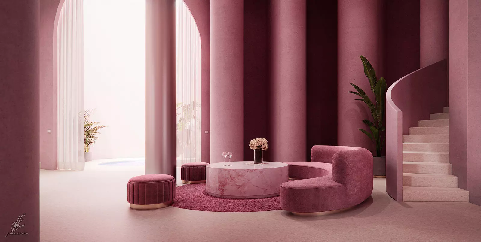 Kitsch Interior Loft 3D model_0