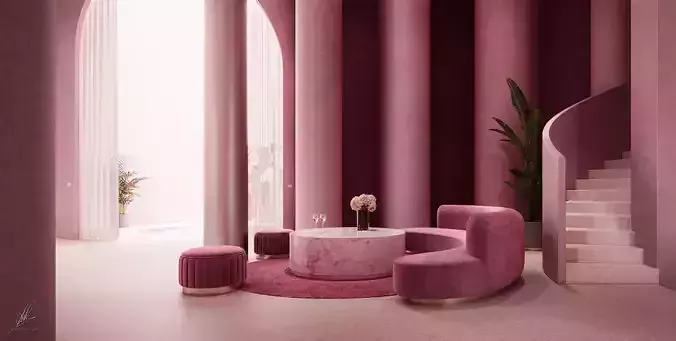 Kitsch Interior Loft 3D model