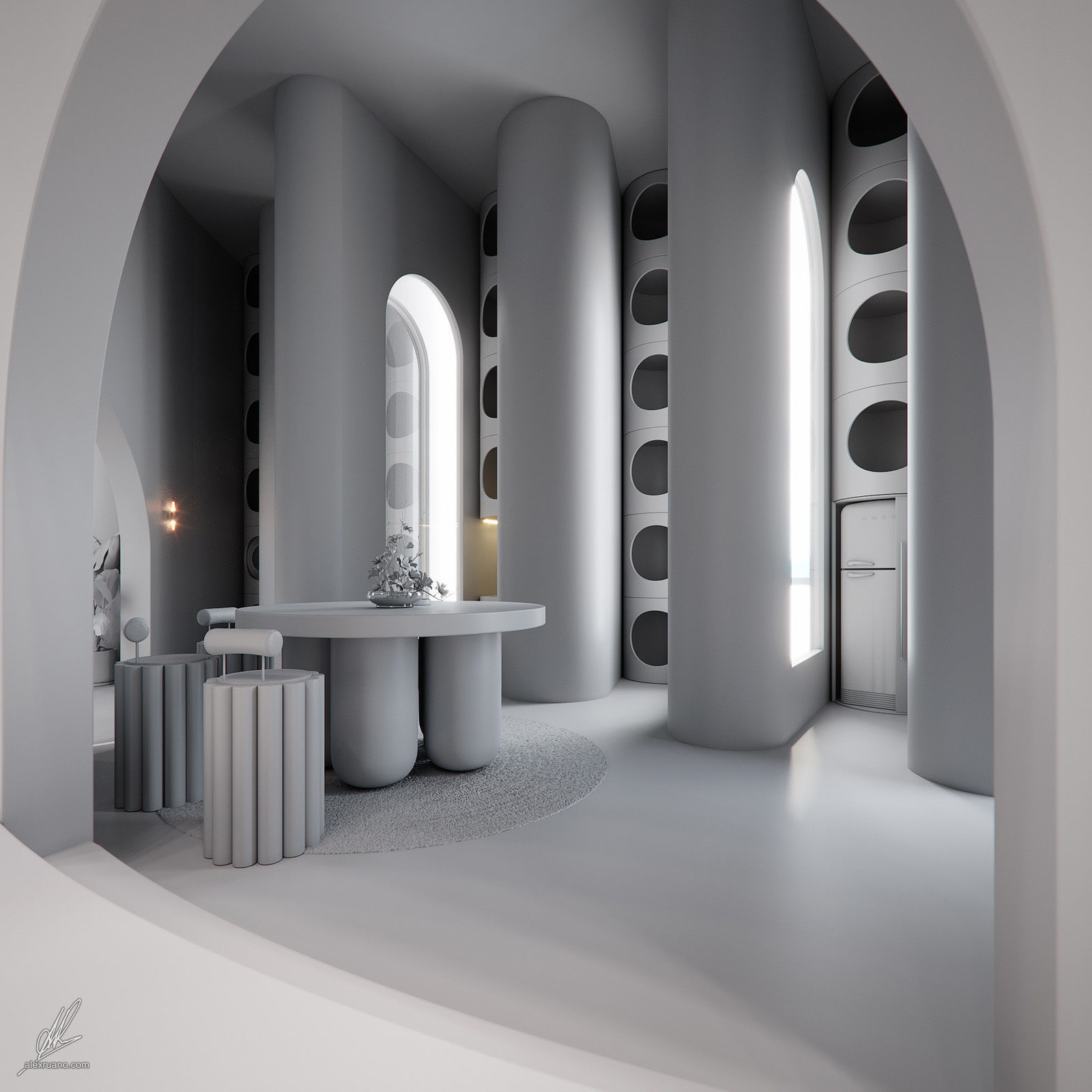 Kitsch Interior Loft 3D model_15