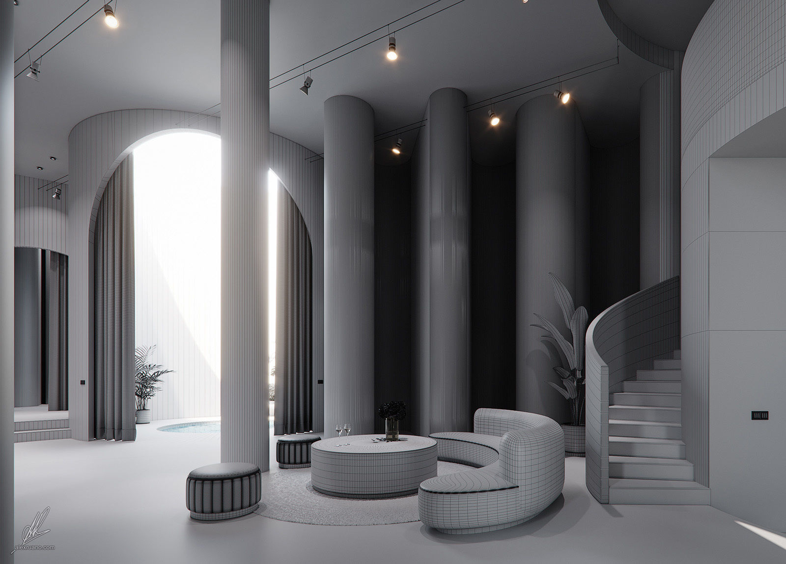Kitsch Interior Loft 3D model_12