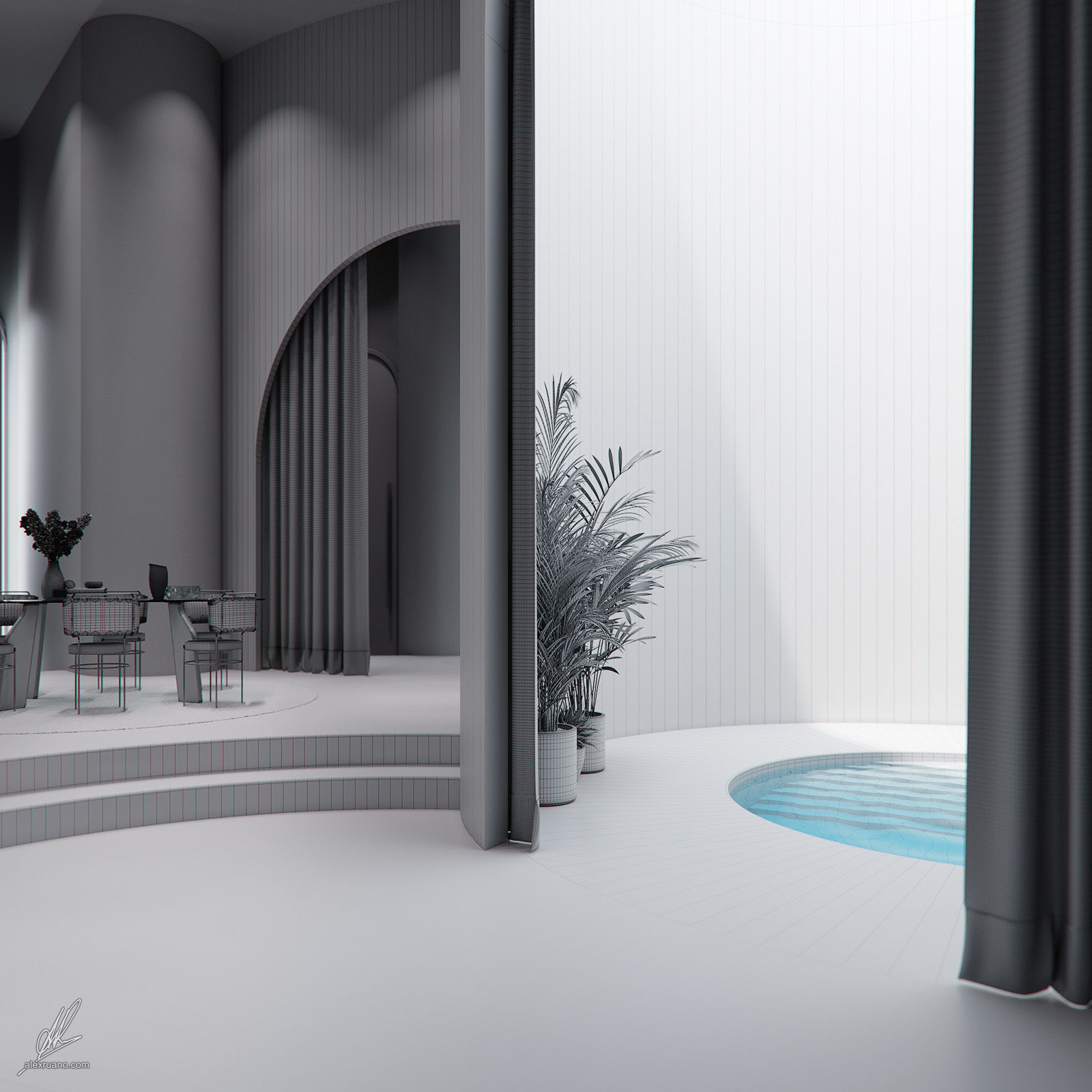 Kitsch Interior Loft 3D model_10