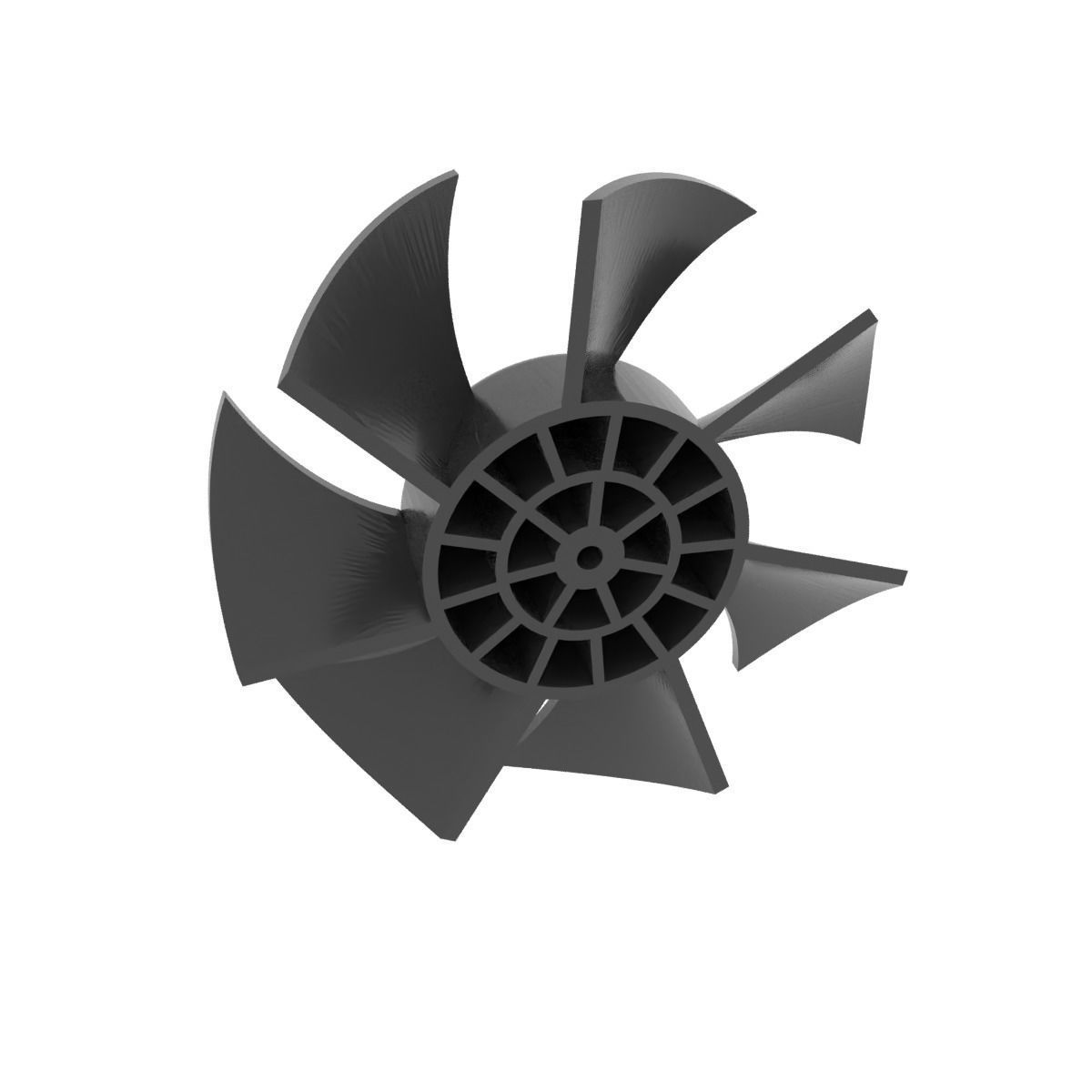 Hairdryer impeller 3D print model_4