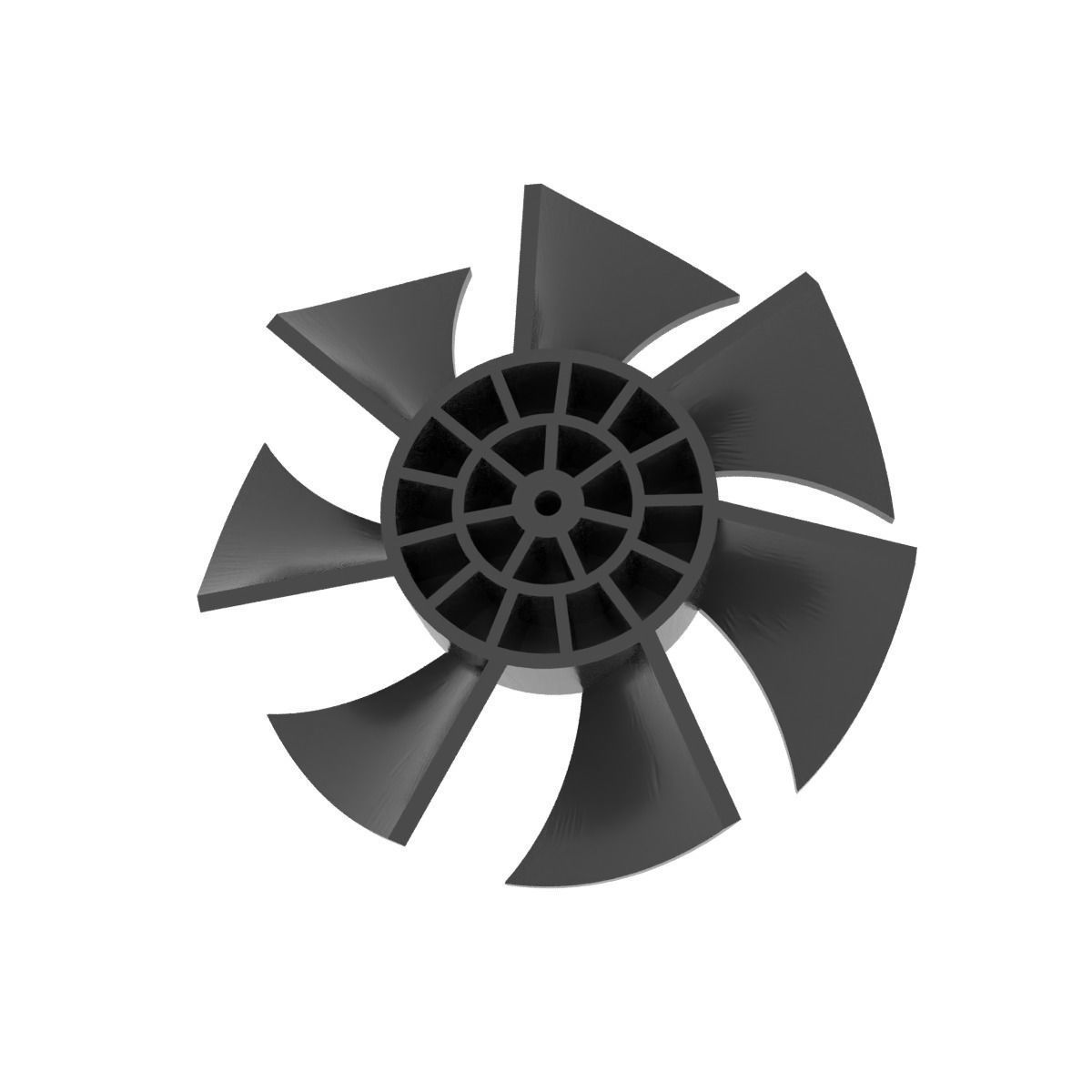 Hairdryer impeller 3D print model_5