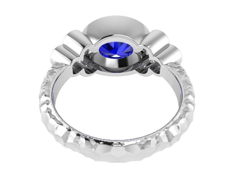 Gingerbread blue ring 2763 3D print model 3D print model_3