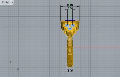 Gingerbread blue ring 2763 3D print model 3D print model_6