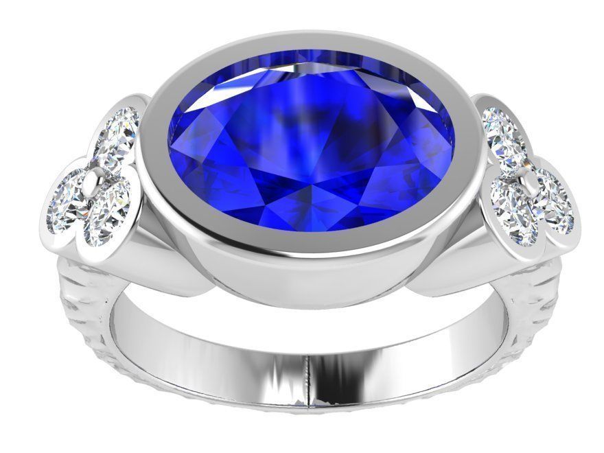 Gingerbread blue ring 2763 3D print model 3D print model_2