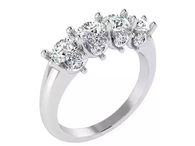 4-Stone Diamond ring 2765 3D print model