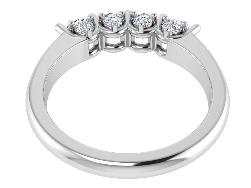 4-Stone Diamond ring 2765 3D print model 3D print model_3