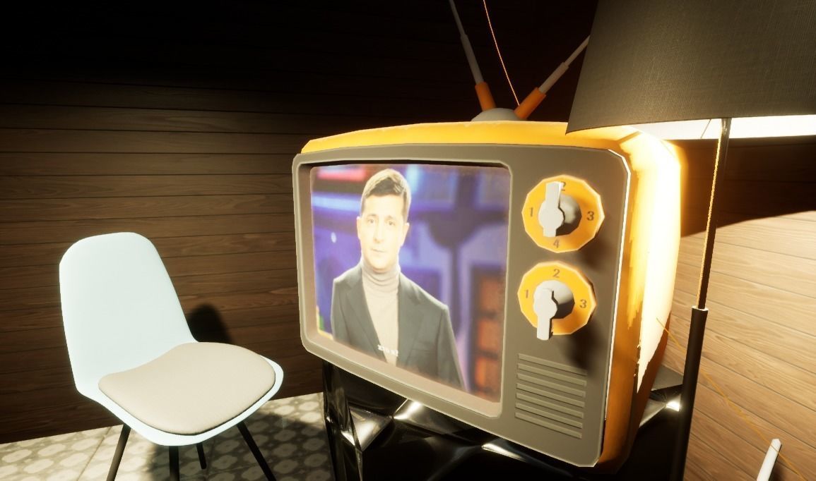 Glooky night bedroom Low-poly 3D model_3