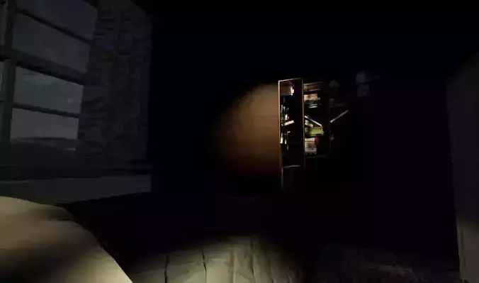 Glooky night bedroom