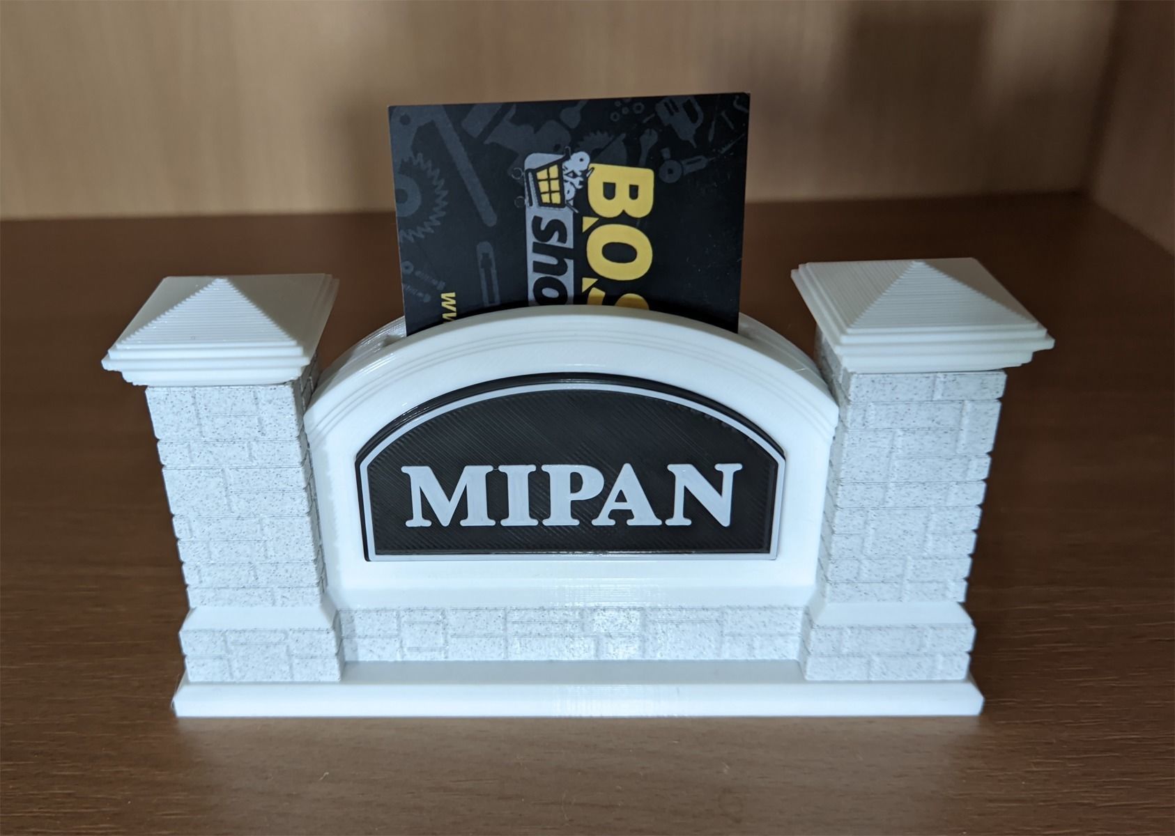 Printable Monument Sign Business Card Holder 3D print model_12