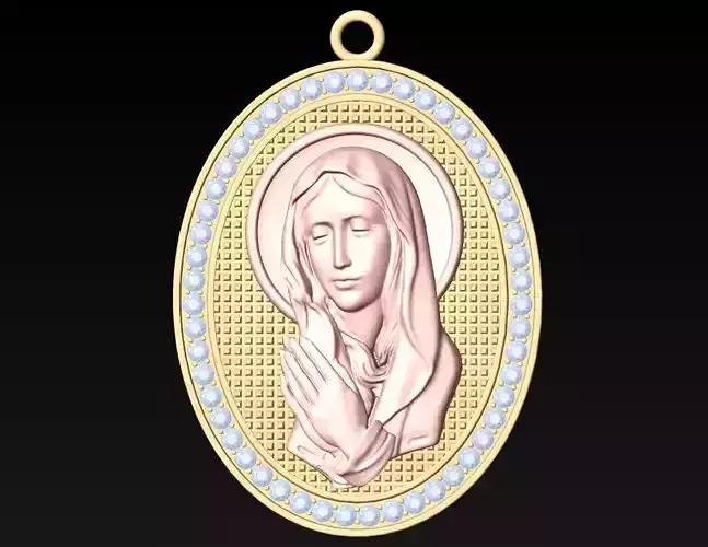 Blessed Mother Maria pendant - N233 