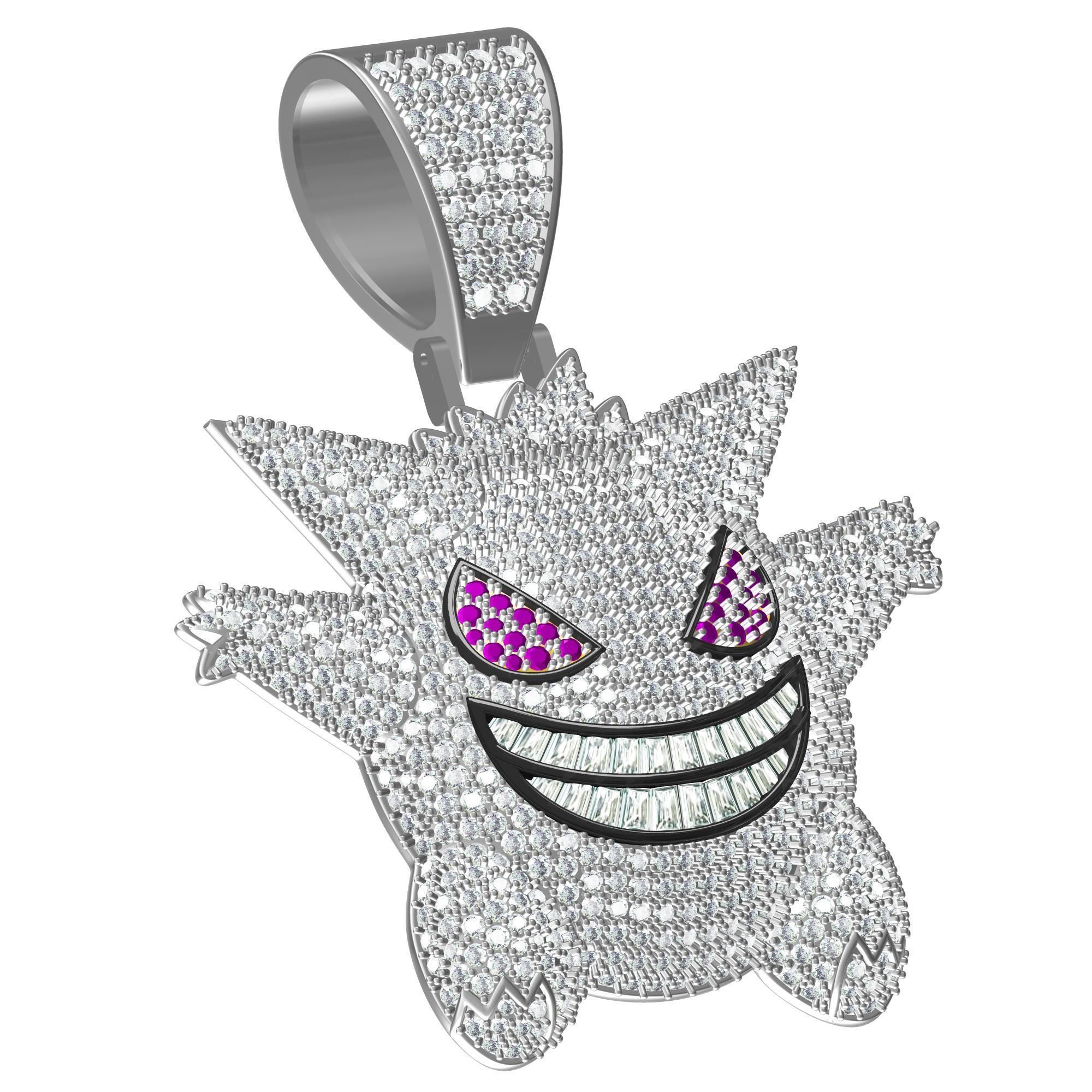 Gengar Pokemon Pendants Hip Hop 3D print model_2