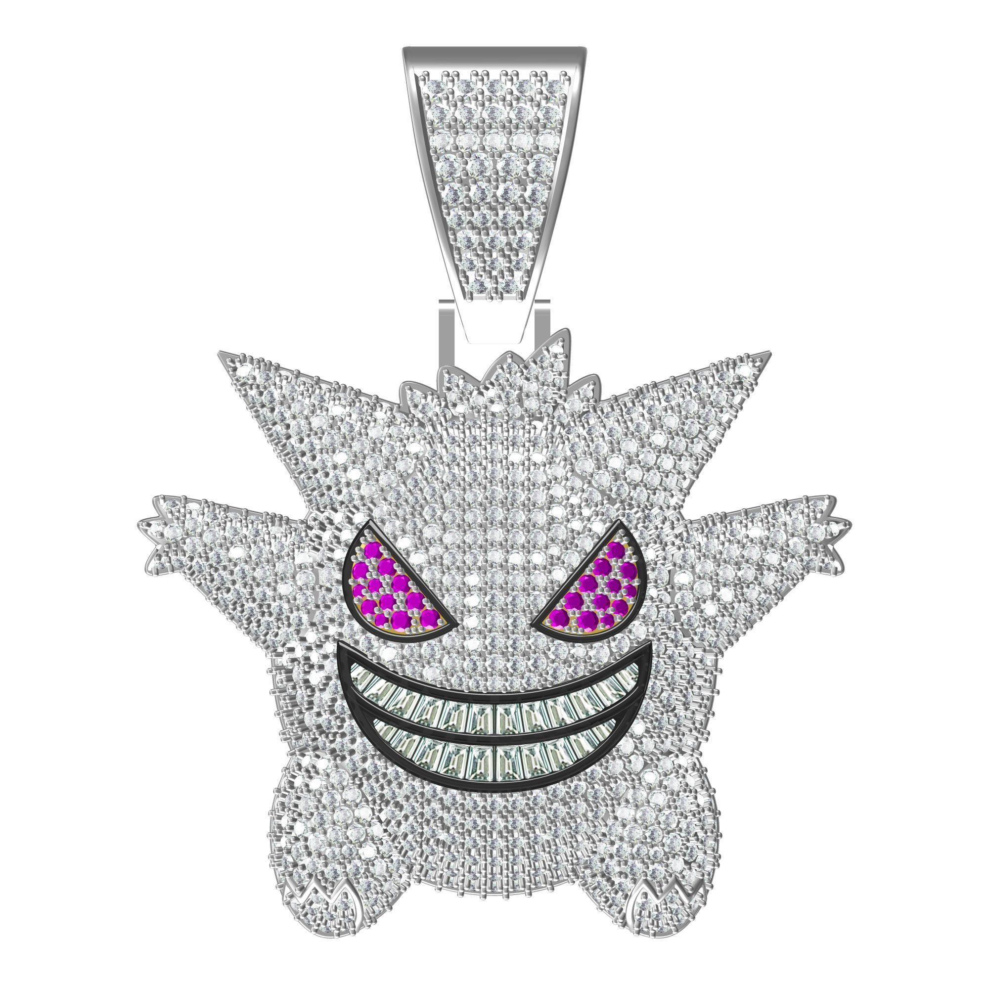 Gengar Pokemon Pendants Hip Hop 3D print model_1