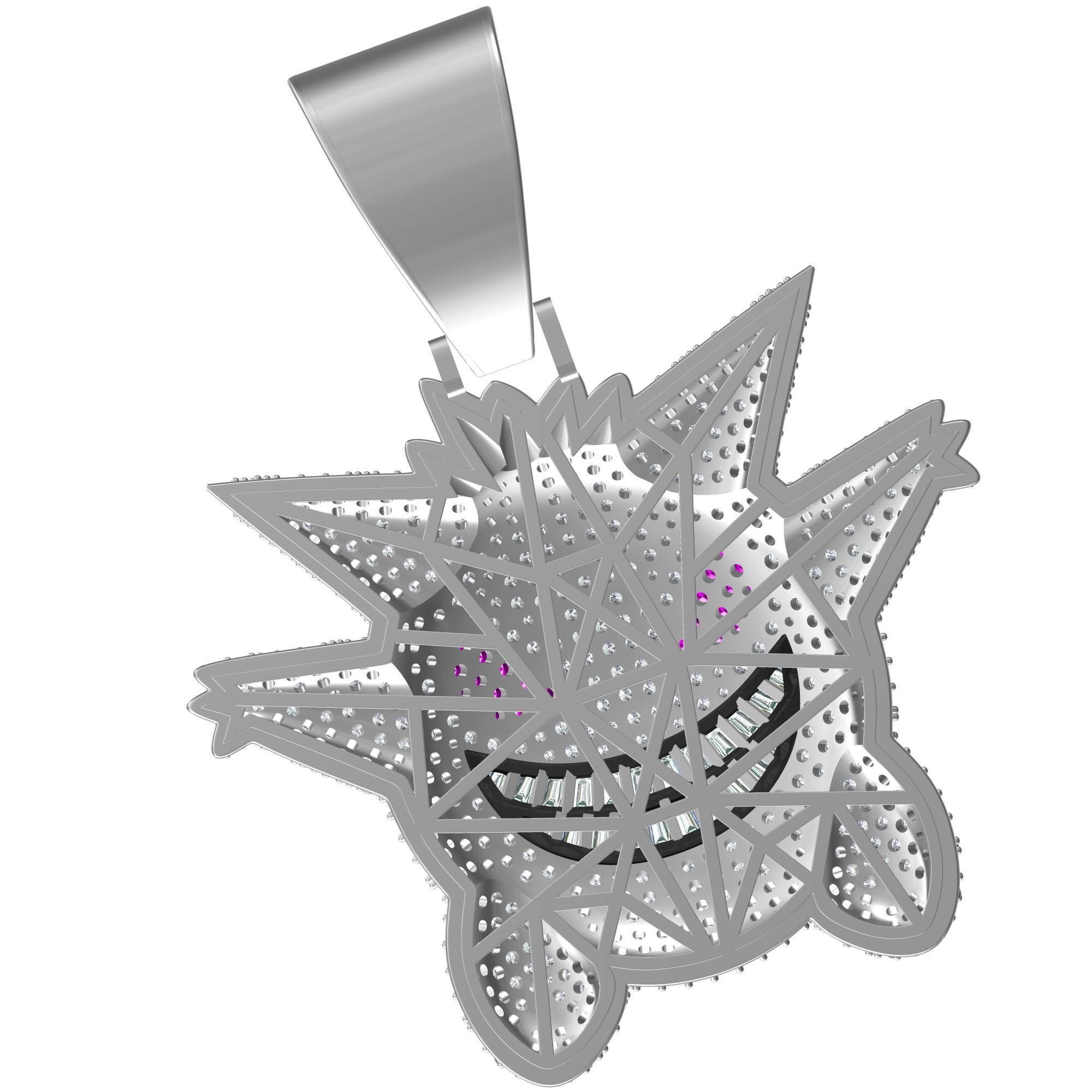 Gengar Pokemon Pendants Hip Hop 3D print model_4