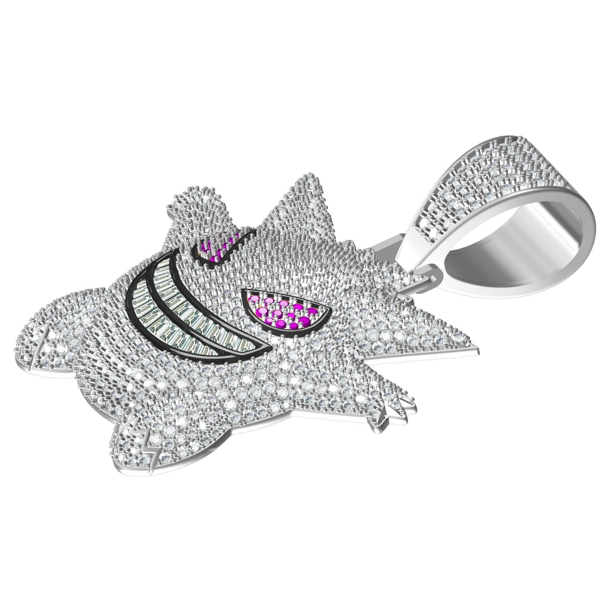Gengar Pokemon Pendants Hip Hop 3D print model_7