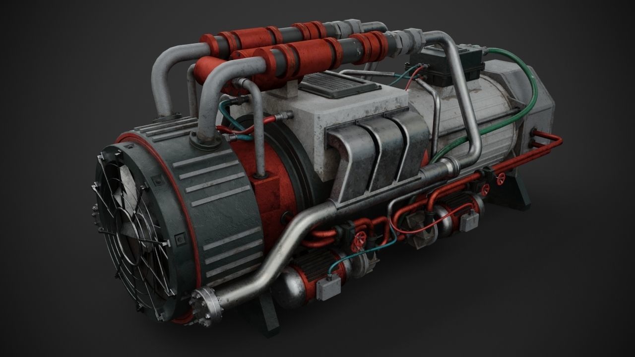 Machinery device 3D model_3