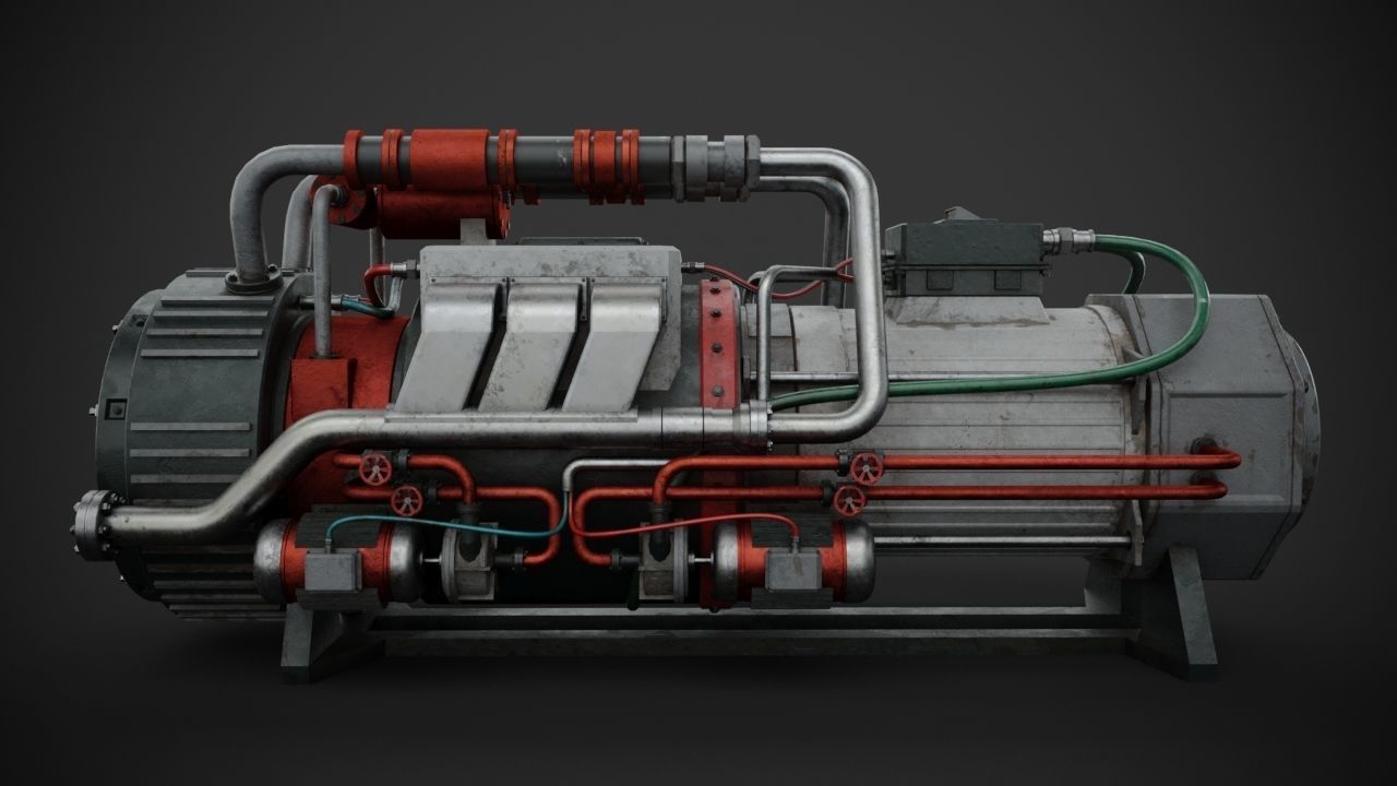 Machinery device 3D model_4