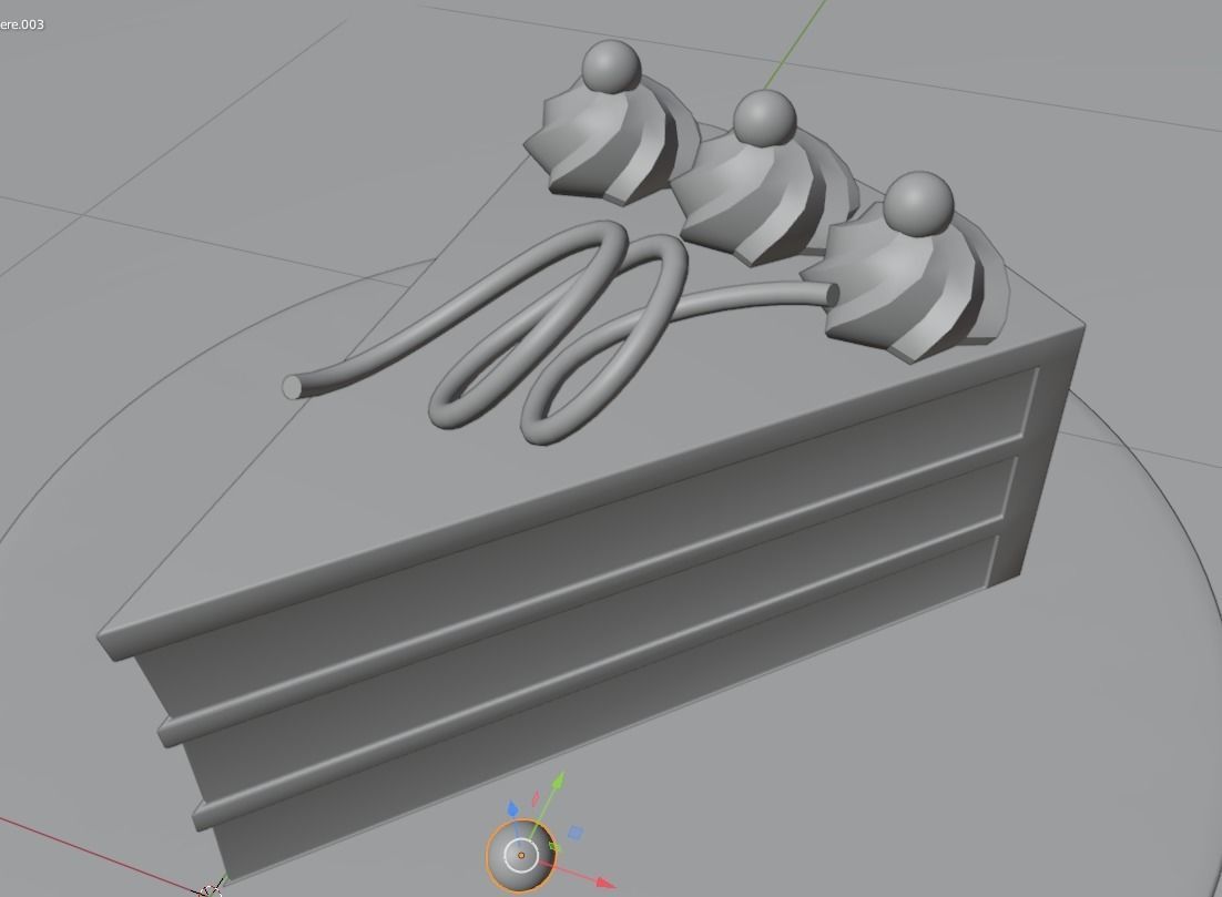 A slice of low poly cake in Blender Free 3D model_4
