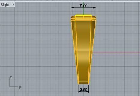 Green stone Diamond ring 2769 3D print model 3D print model_6
