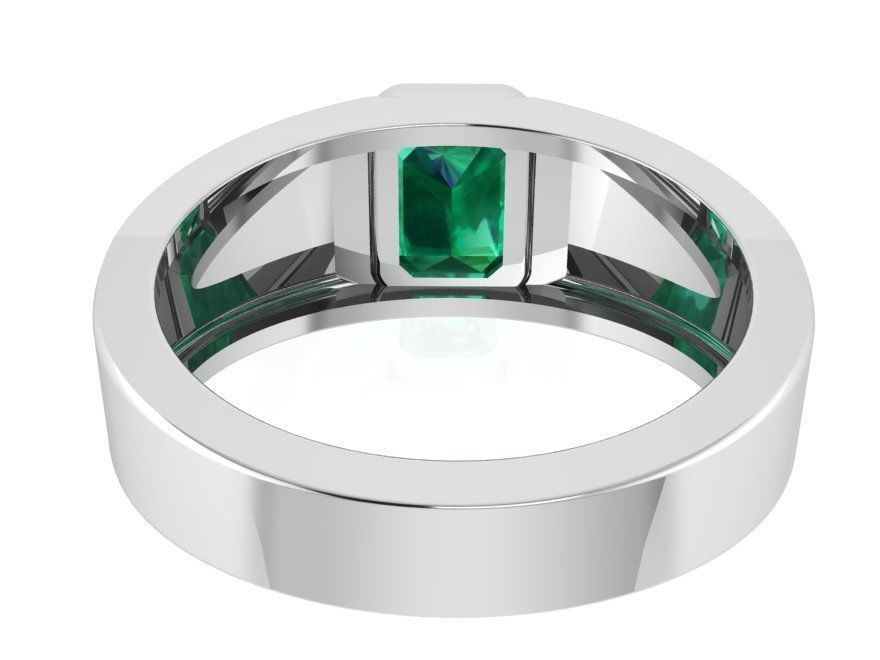 Green stone Diamond ring 2769 3D print model 3D print model_3