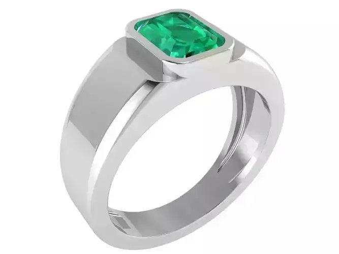 Green stone Diamond ring 2769 3D print model
