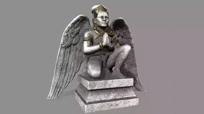 Angel statue of with wings