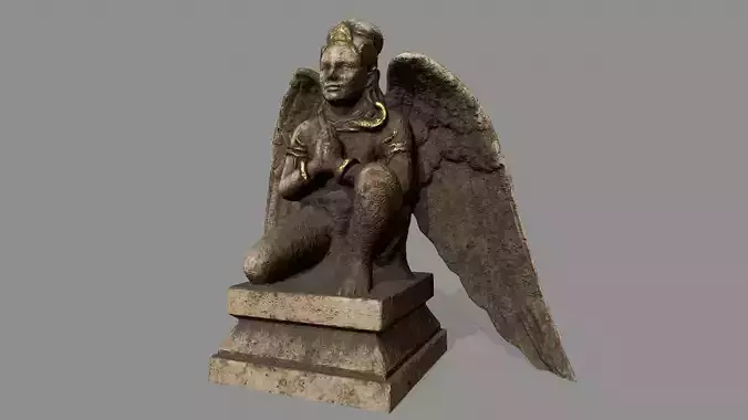 Angel statue of with wings