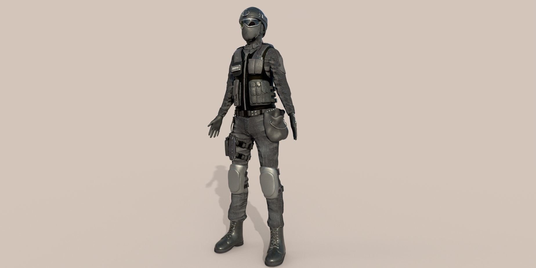 SWAT SOLDIER 3D model_1