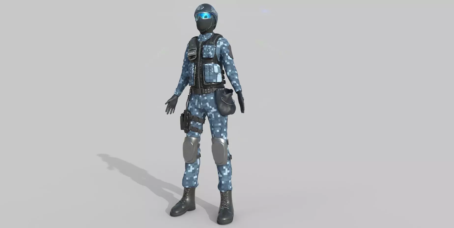 SWAT SOLDIER 3D model_0