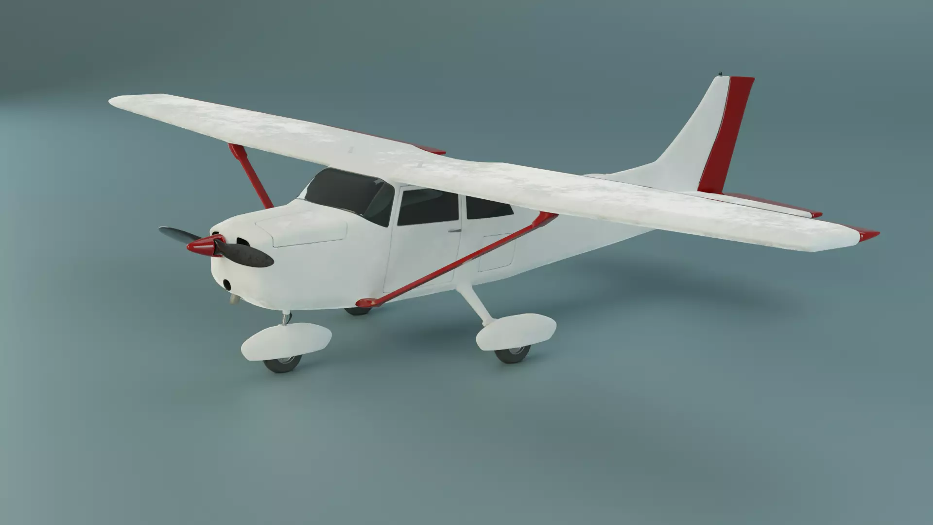 Cessna 172 3D model Low-poly 3D model