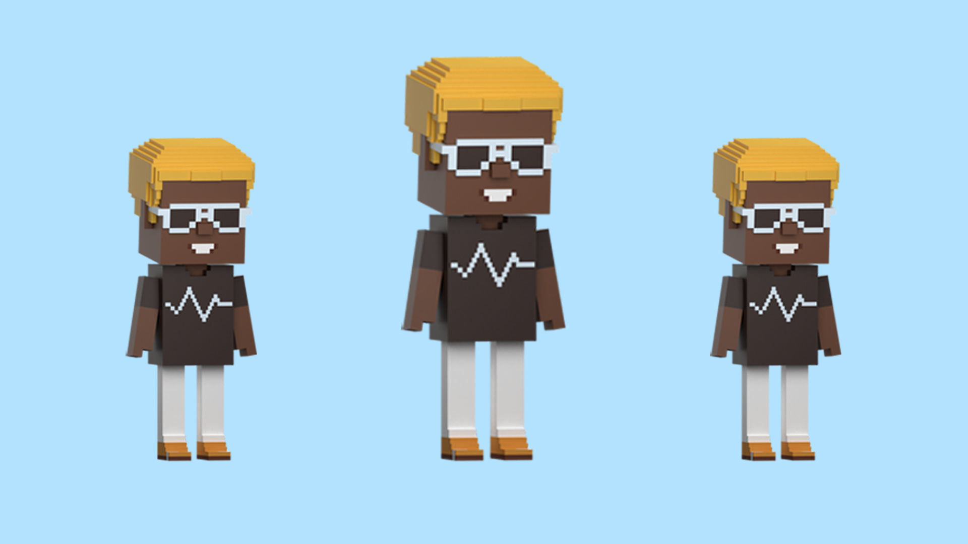 Low poly characters 4 in voxel style  Low-poly 3D model_26