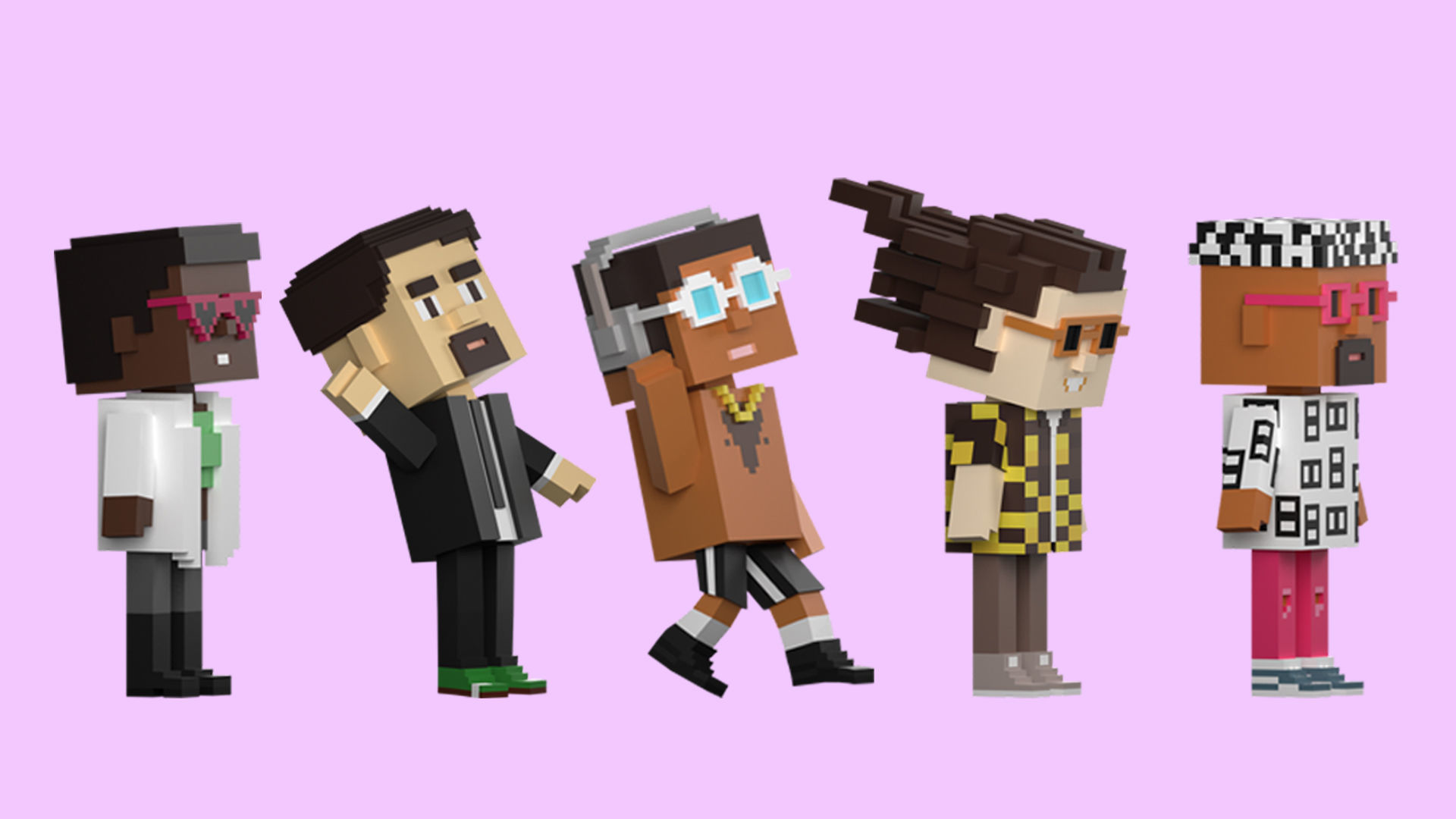 Low poly characters 4 in voxel style  Low-poly 3D model_3