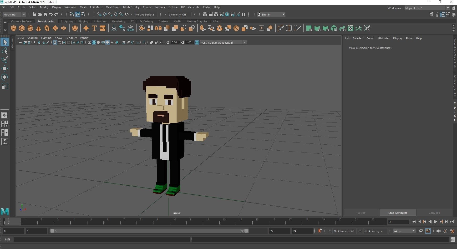 Low poly characters 4 in voxel style  Low-poly 3D model_33