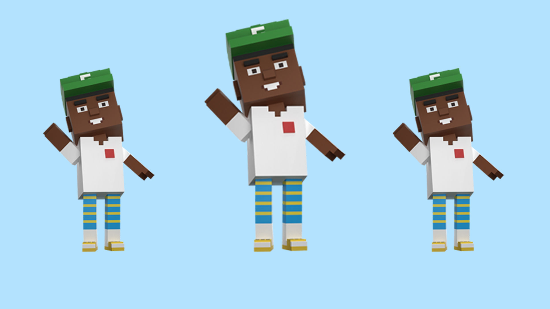 Low poly characters 4 in voxel style  Low-poly 3D model_22