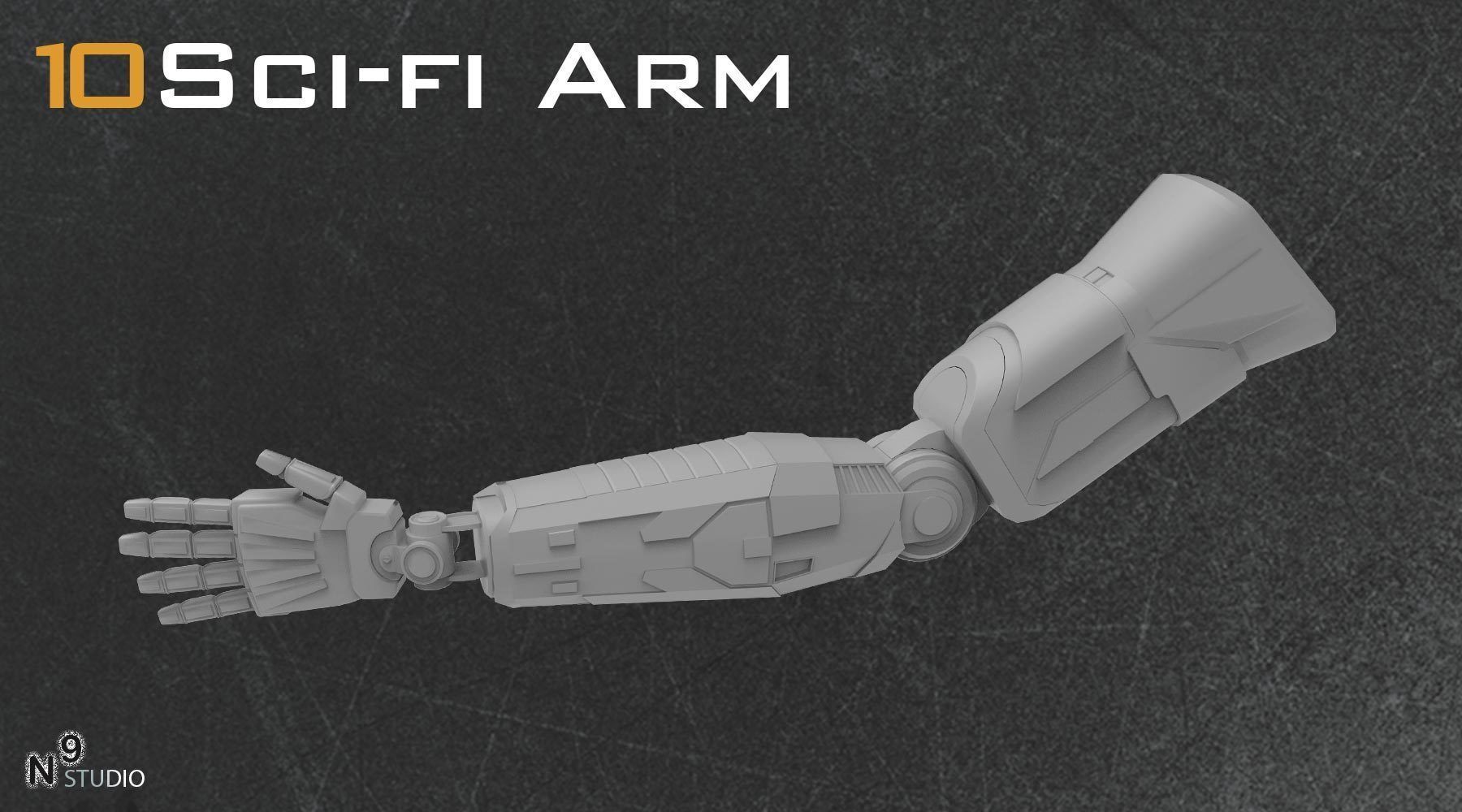 SCI-FI ROBOTIC ARMS 3D model_10