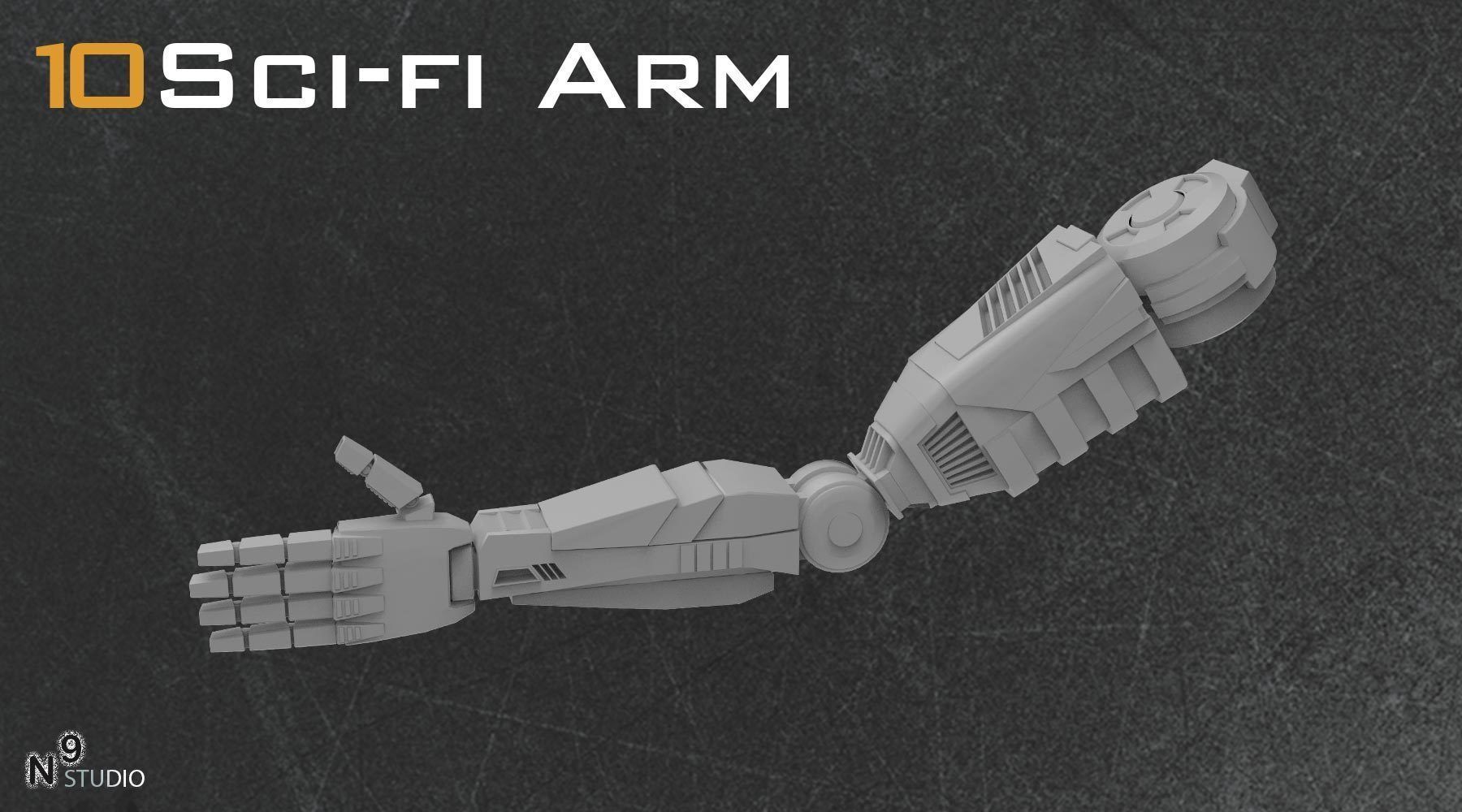 SCI-FI ROBOTIC ARMS 3D model_7