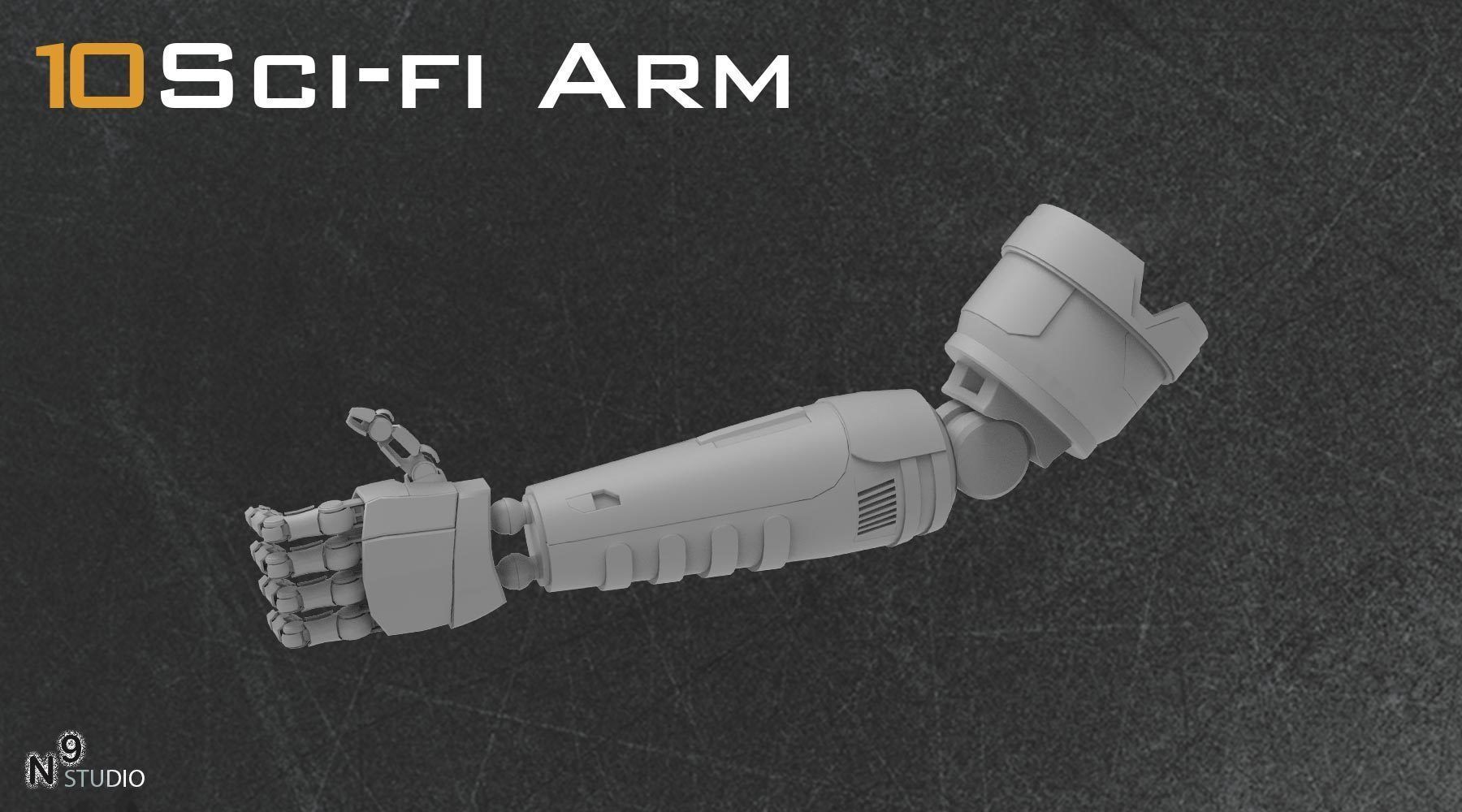 SCI-FI ROBOTIC ARMS 3D model_3