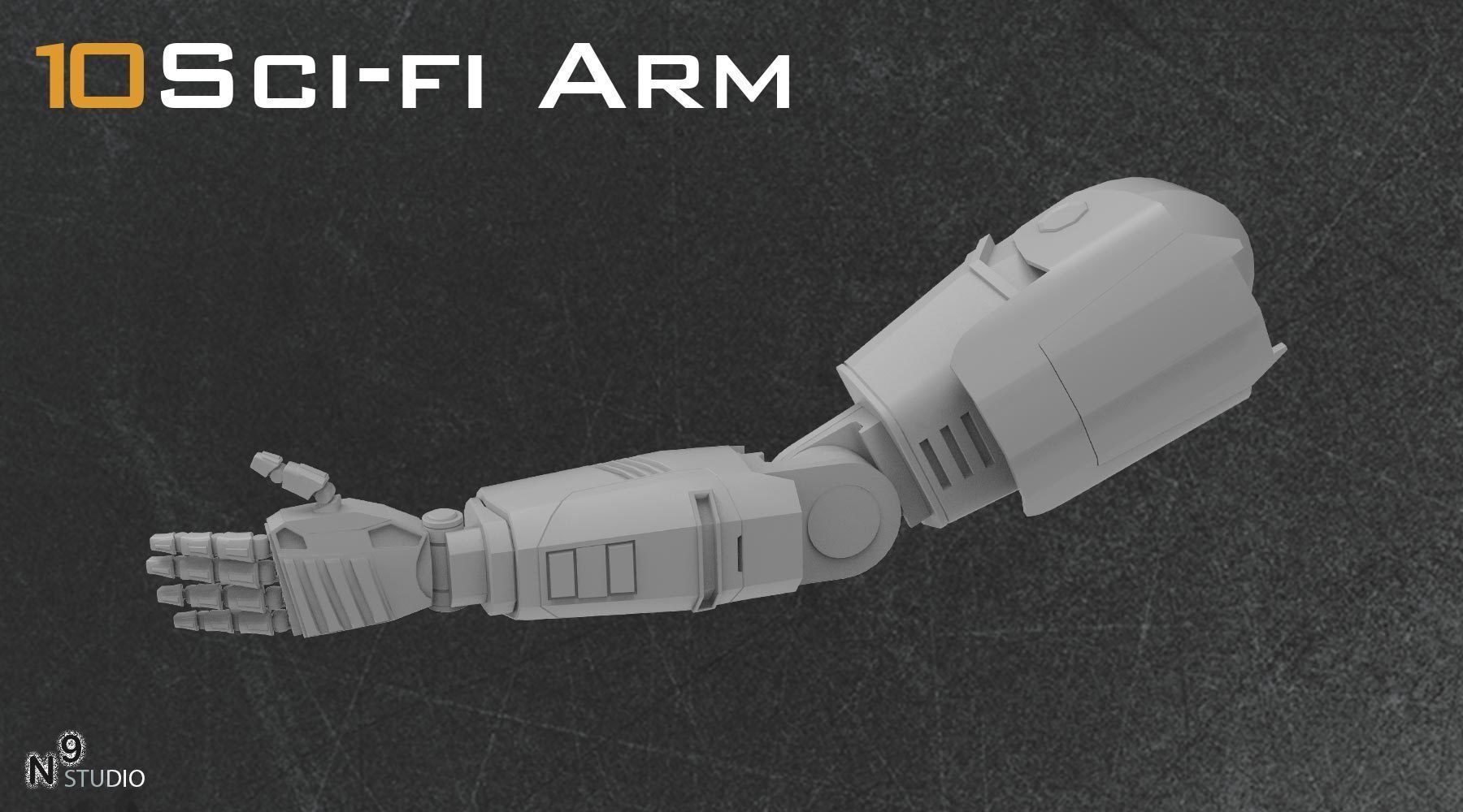 SCI-FI ROBOTIC ARMS 3D model_5