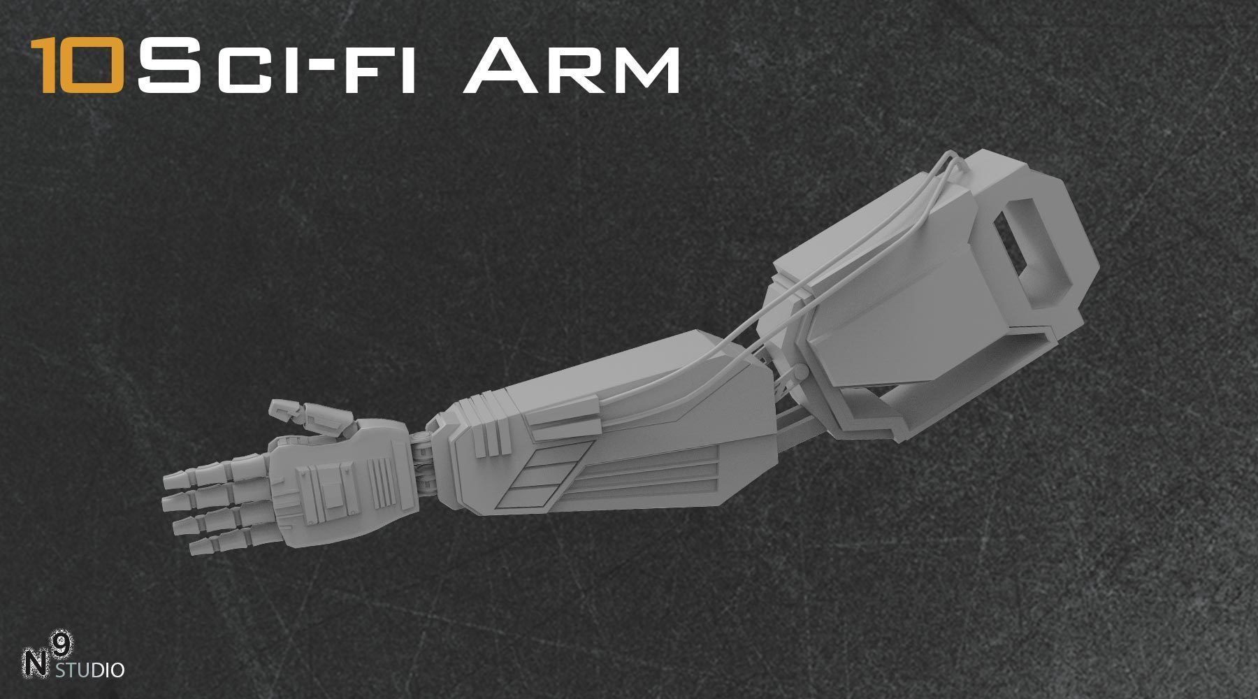 SCI-FI ROBOTIC ARMS 3D model_9
